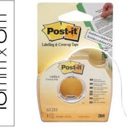 Portarrollo cinta adhesiva Post-it 8mm.x18 m. 2 lineas para ocultar y etiquetar