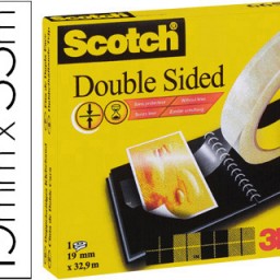 Cinta adhesiva Scotch dos caras 33m.x19mm.