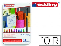 10 rotuladores edding 1200 tinta colores surtidos