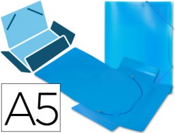 Carpeta de Liderpapel A5 3 solapas polipropileno azul