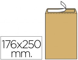 500 bolsas Liderpapel 176x250mm. kraft marrón 80g/m²