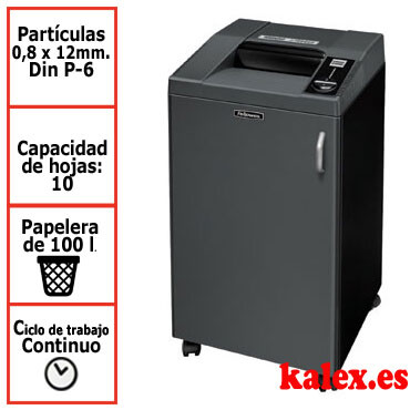 Destructora papel Fellowes 3250SMC microcorte uso continuo &4617301