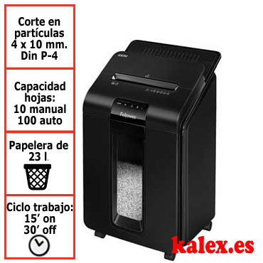 Destructora Fellowes Automax 100M automática microcorte