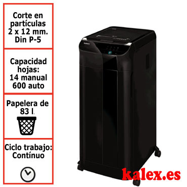 Destructora Fellowes Automax 600M automática microcorte