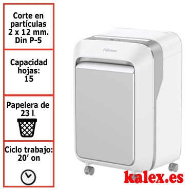 Destructora Fellowes LX211 blanca uso moderado