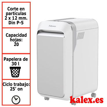 Destructora Fellowes LX221 blanca uso moderado