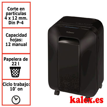 Destructora papel Fellowes LX200 negra uso moderado 5502201