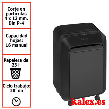 Destructora papel Fellowes LX210 negra uso moderado 5502501