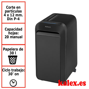 Destructora papel Fellowes LX220 negra uso moderado 5502601