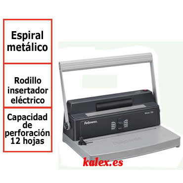 Encuadernadora Fellowes Metal 50R eléctrica espiral metálico