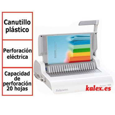 Encuadernadora Fellowes Pulsar E eléctrica canutillo plástico