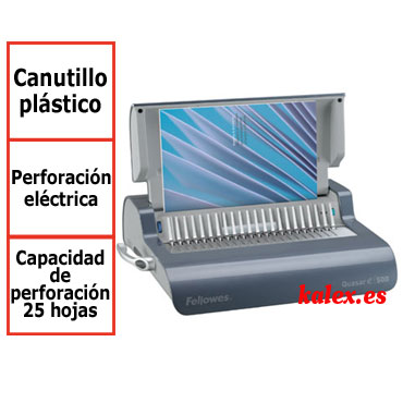 Encuadernadora Fellowes Quasar E eléctrica canutillo plástico