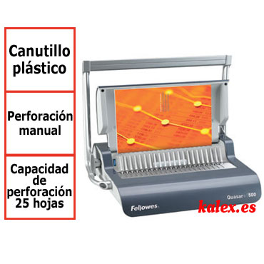 Encuadernadora Fellowes Quasar+ canutillo plástico