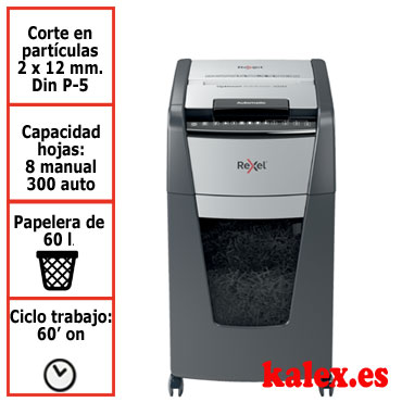 Destructora automática Rexel Optimum AutoFeed 300M microcorte