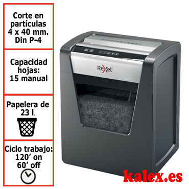 Destructora papel Rexel Momentum X415 profesional