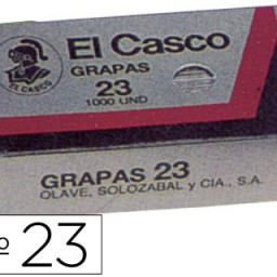 Caja 1.000 grapas El Casco 23 galvanizadas