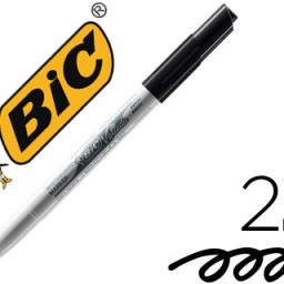 Rotulador pizarra blanca Bic Velleda punta redonda tinta negra
