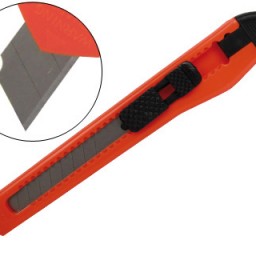 Cúter Q-Connect cuchilla estrecha naranja