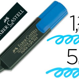 Marcador fluorescente Faber 48 tinta azul