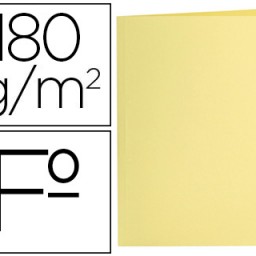 Subcarpeta cartulina Liderpapel Folio amarillo pastel 180 g/m²