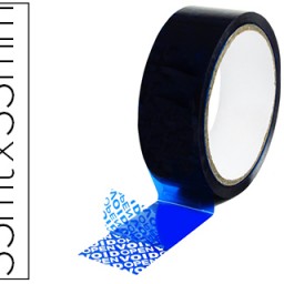 Cinta seguridad Q-Connect precinto postal azul 35m.x33mm.