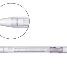 Portagomas de borrar Q-Connect con clip y goma blanca redonda