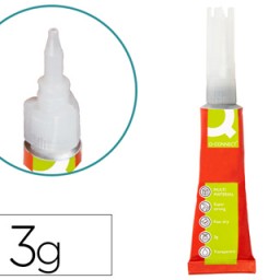 KF11242 Pegamento adhesivo instantáneo Q-Connect 3g.