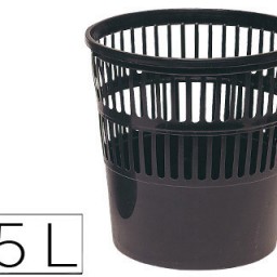 Papelera rejilla plástico Q-Connect negra
