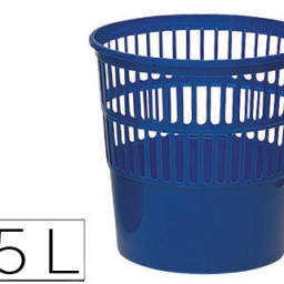 Papelera rejilla plástico Q-Connect negra