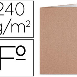 SC24 Subcarpeta cartulina kraft Liderpapel Folio interior blanco 240g/m²