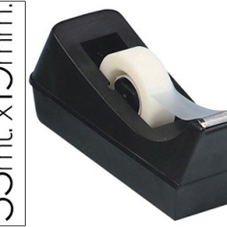 Portarrollos sobremesa Q-Connect negro para cinta de 33 m.