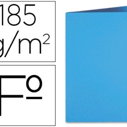 Subcarpeta cartulina Liderpapel Folio celeste 180 g/m²
