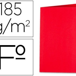 Subcarpeta cartulina Liderpapel Folio roja 180 g/m²