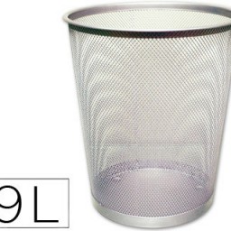 Papelera Q-Connect rejilla metálica plata 19 l.