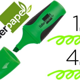 RT05 Marcador fluorescente mini Liderpapel punta biselada tinta verde