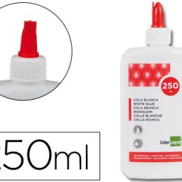 Pegamento cola blanca Liderpapel 250ml.