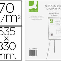 Bloc congreso Q-Connect 63,5x83cm. 30 hojas 70g/m²  liso autoadhesivas