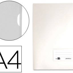 BL05 Carpeta dossier uñero Liderpapel A4 incoloro solapa y tarjetero