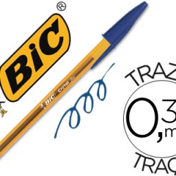 Bolígrafo Bic Cristal punta fina tinta azul