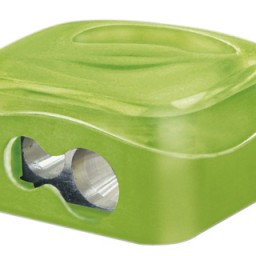 Sacapuntas M+R plástico rectangular con depósito 2 orificios