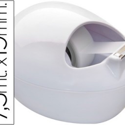 Portarrollos sobremesa Scotch blanco con cinta adhesiva 7,5m.x19mm.