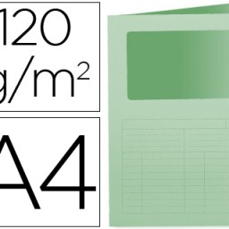 KF15247 Subcarpeta cartulina Q-Connect A4 verde con ventana