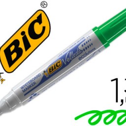 Rotulador pizarra blanca Bic Velleda punta redonda tinta verde