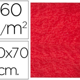 Fieltro Liderpapel 50x70cm. 160g/m² rojo