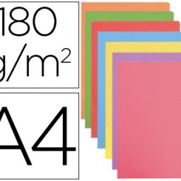 50 subcarpetas cartulina Gio A4 colores pastel 180 g/m²