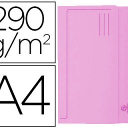 Subcarpeta cartulina Exacompta A4 rosa 290 g/m² con bolsa y solapa