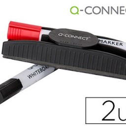 KF18633 Borrador Q-Connect magnético pizarra blanca con 2 rotuladores