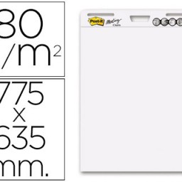 Bloc congreso Post-it 77,5x63,5cm. 30 hojas 80g/m²  liso