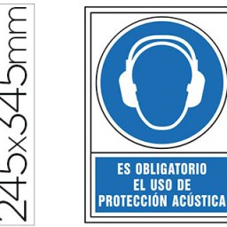 Pictograma PVC 245x345mm. ES OBLIGATORIO EL USO DE PROTECCIÓN ACÚSTICA