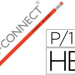 KF25011 Lápiz de grafito Q-Connect hexagonal HB con goma